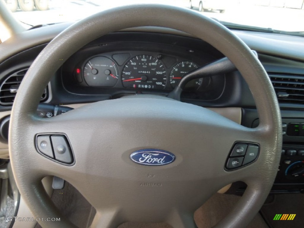 2001 Ford Taurus SE Wagon Medium Parchment Steering Wheel Photo #76899259