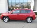 2009 Inferno Red Crystal Pearl Jeep Compass Sport 4x4  photo #2