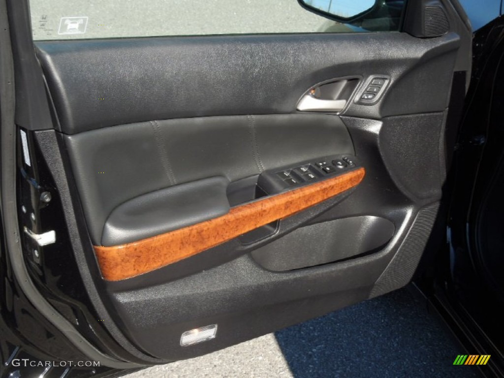 2011 Honda Accord EX-L V6 Sedan Black Door Panel Photo #76899703