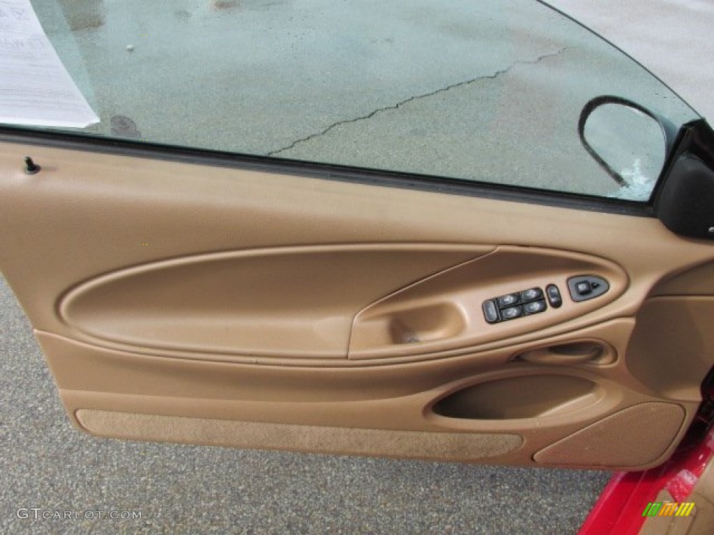1998 Ford Mustang GT Convertible Saddle Door Panel Photo #76900188