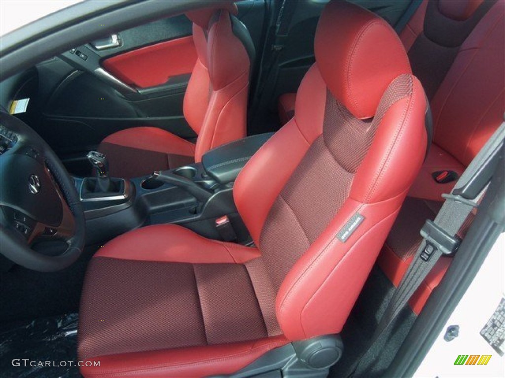 Red Leather/Red Cloth Interior 2013 Hyundai Genesis Coupe 2.0T R-Spec Photo #76901706