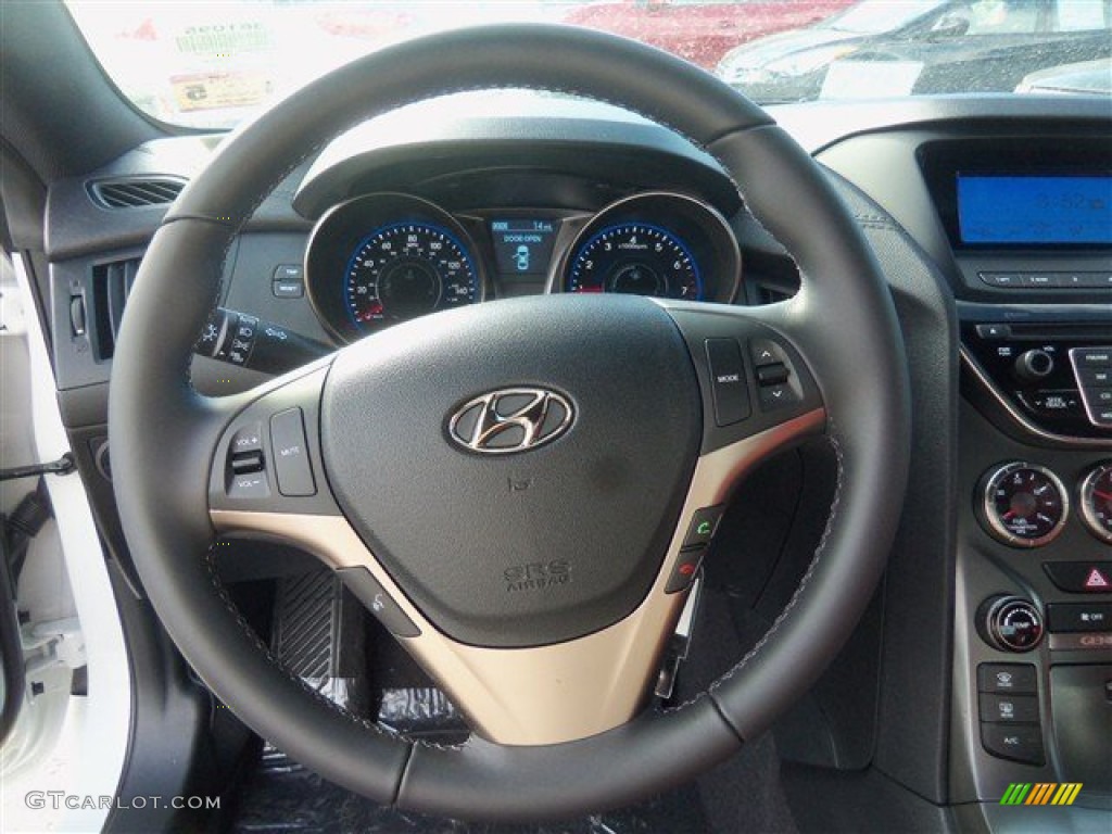2013 Hyundai Genesis Coupe 2.0T R-Spec Red Leather/Red Cloth Steering Wheel Photo #76901753