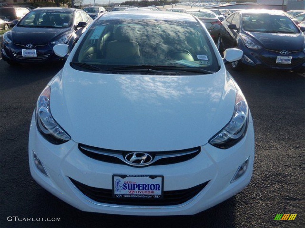 2013 Elantra GLS - Shimmering White / Beige photo #1