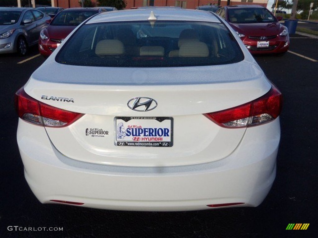 2013 Elantra GLS - Shimmering White / Beige photo #6