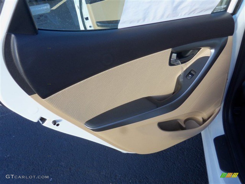 2013 Elantra GLS - Shimmering White / Beige photo #10