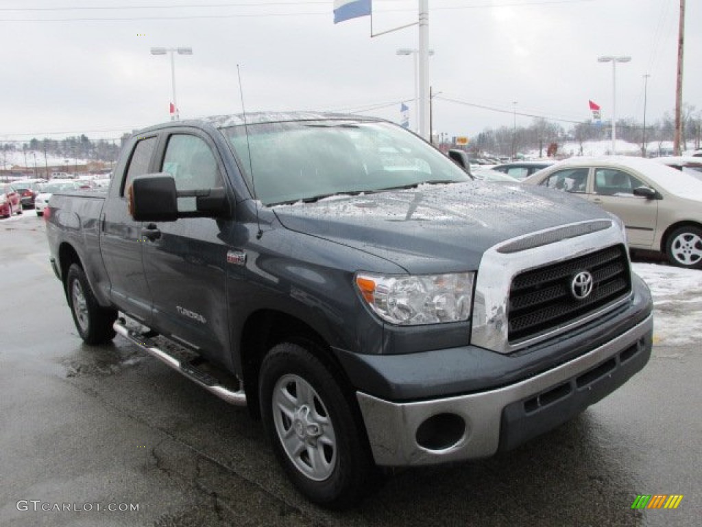 2009 Tundra Double Cab 4x4 - Slate Gray Metallic / Black photo #10