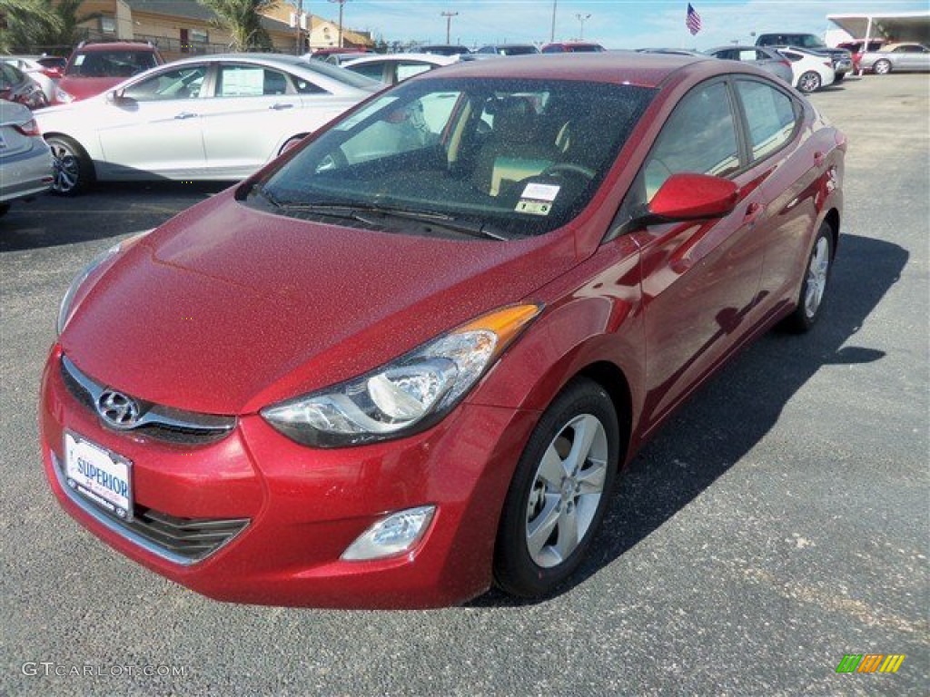 2013 Elantra GLS - Sparkling Ruby / Beige photo #2