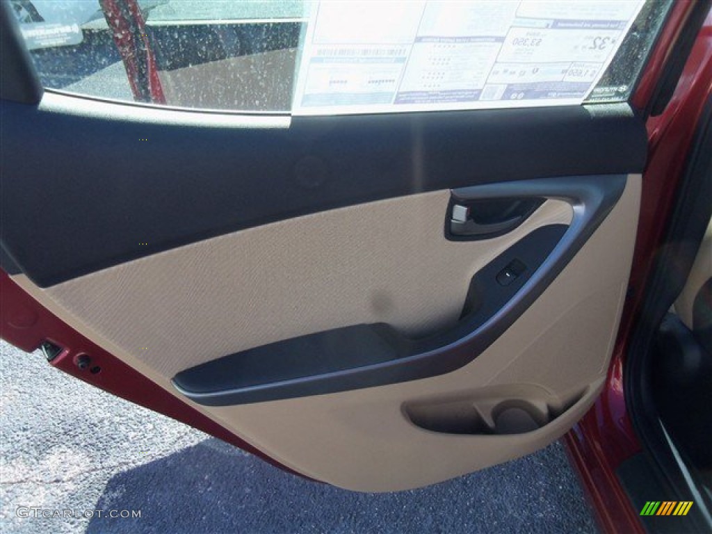 2013 Elantra GLS - Sparkling Ruby / Beige photo #10