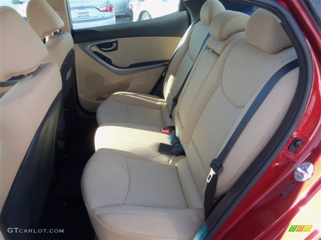 2013 Elantra GLS - Sparkling Ruby / Beige photo #11