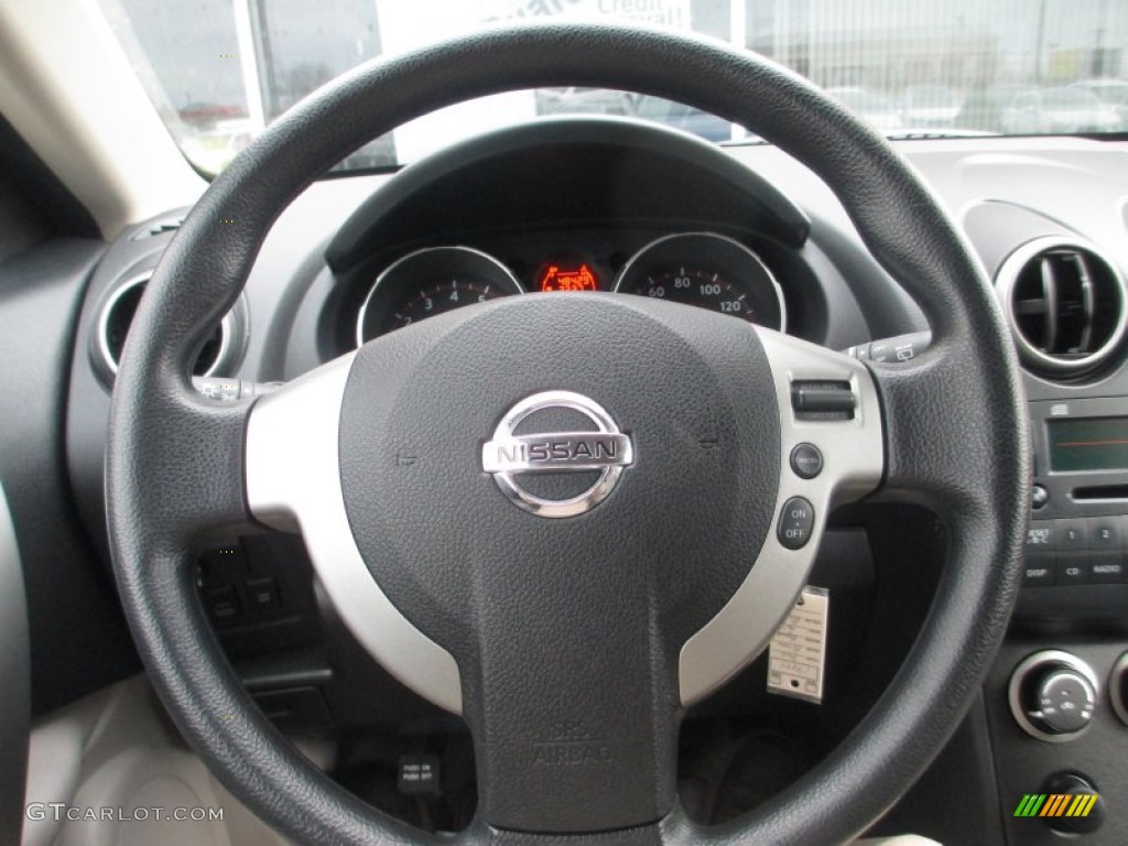 2010 Nissan Rogue S AWD 360 Value Package Gray Steering Wheel Photo #76904564