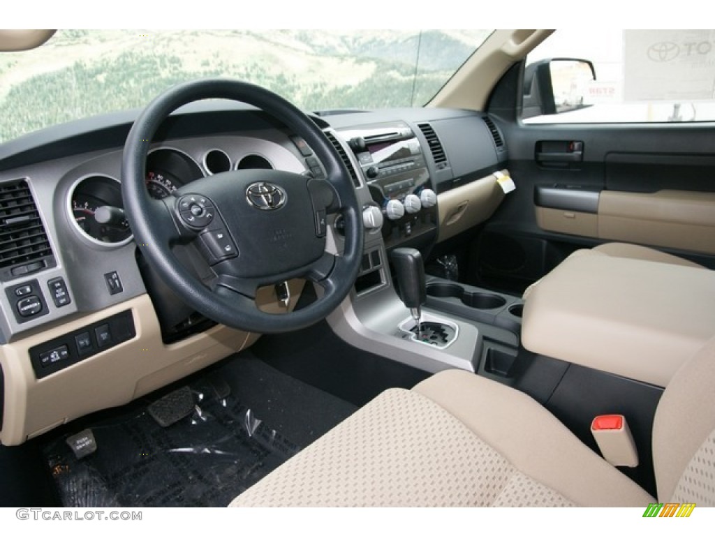 2013 Tundra SR5 TRD Double Cab 4x4 - Black / Sand Beige photo #5