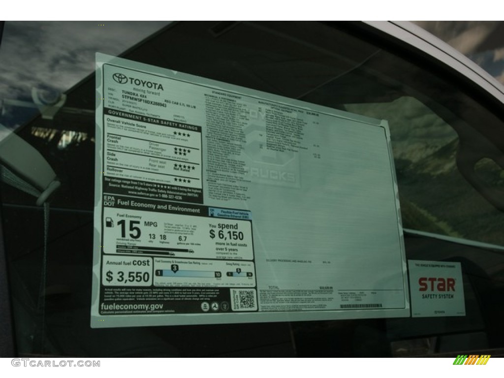 2013 Toyota Tundra Regular Cab 4x4 Window Sticker Photo #76905252