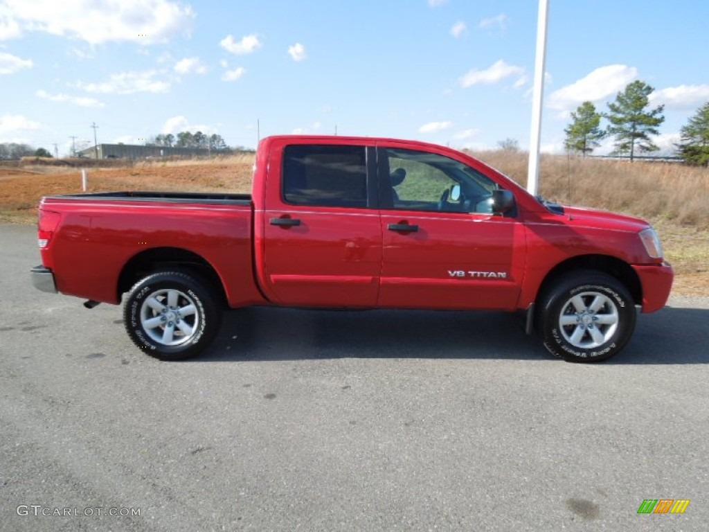 Red Alert 2011 Nissan Titan SV Crew Cab 4x4 Exterior Photo #76905618
