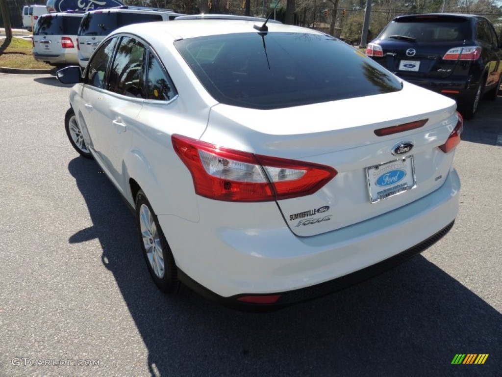 2012 Focus SEL Sedan - White Platinum Tricoat Metallic / Charcoal Black photo #15