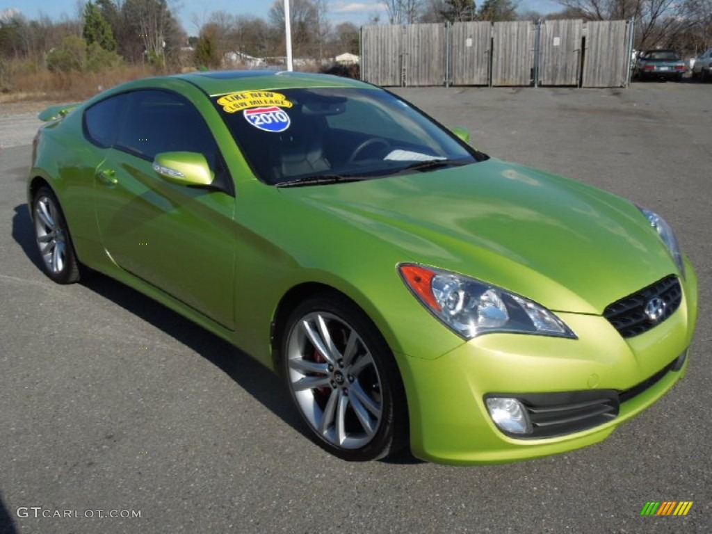 Lime Rock Green 2010 Hyundai Genesis Coupe 3.8 Track Exterior Photo #76906125