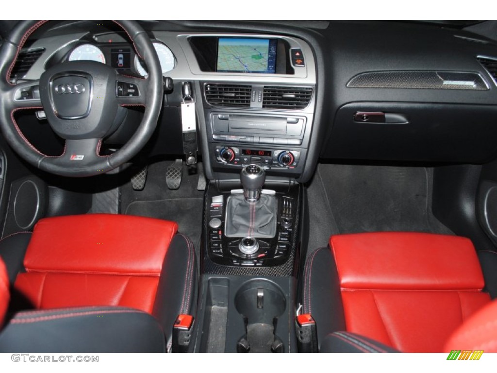 2010 Audi S4 3.0 quattro Sedan Black/Red Dashboard Photo #76906616