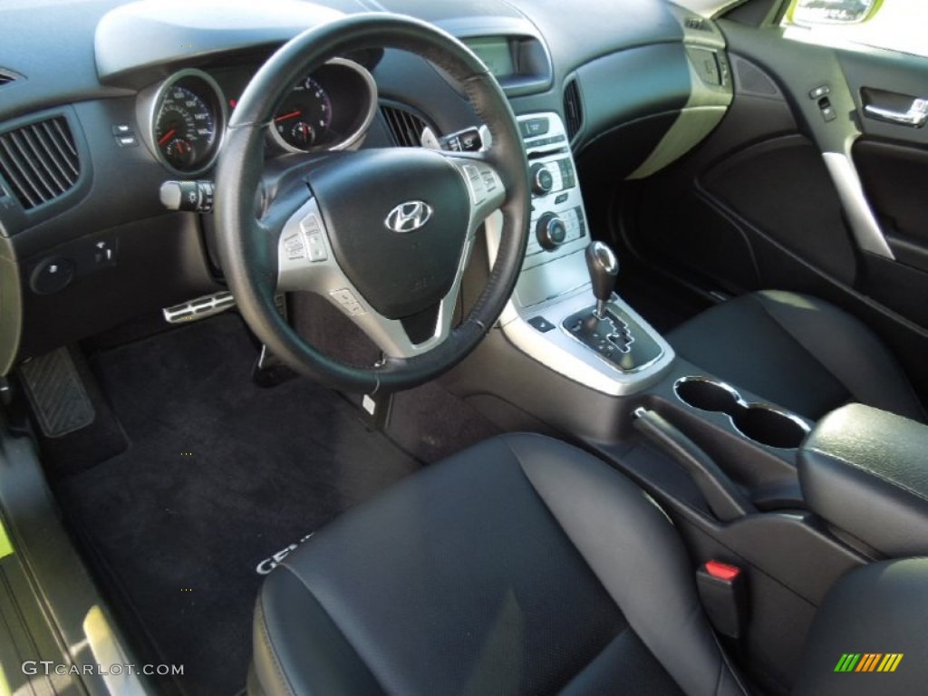 Black Interior 2010 Hyundai Genesis Coupe 3.8 Track Photo #76906765