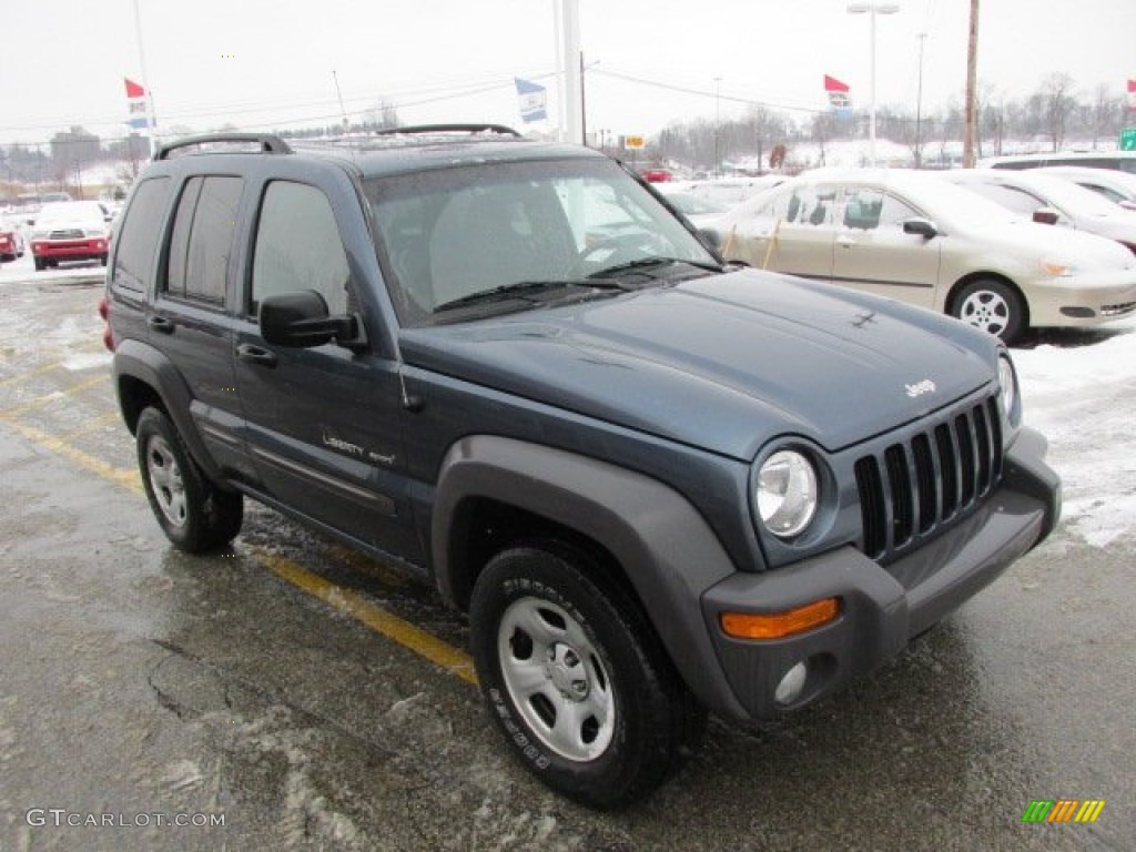 Steel Blue Pearlcoat 2002 Jeep Liberty Sport 4x4 Exterior Photo #76907038