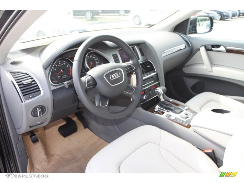 Limestone Gray Interior 2013 Audi Q7 3.0 S Line quattro Photo #76907789