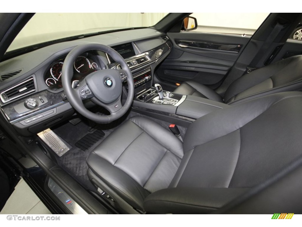 Black Interior 2013 BMW 7 Series 740Li Sedan Photo #76909104