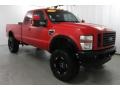 2008 Bright Red Ford F350 Super Duty Lariat SuperCab 4x4  photo #5