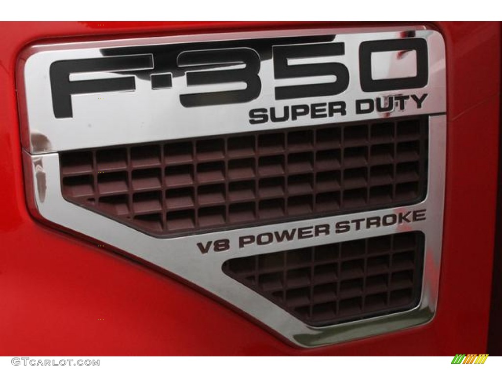 2008 F350 Super Duty Lariat SuperCab 4x4 - Bright Red / Black photo #15