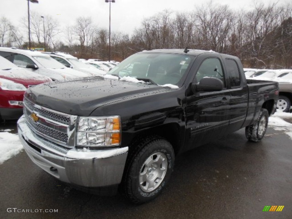 Black 2013 Chevrolet Silverado 1500 LT Extended Cab 4x4 Exterior Photo #76910642