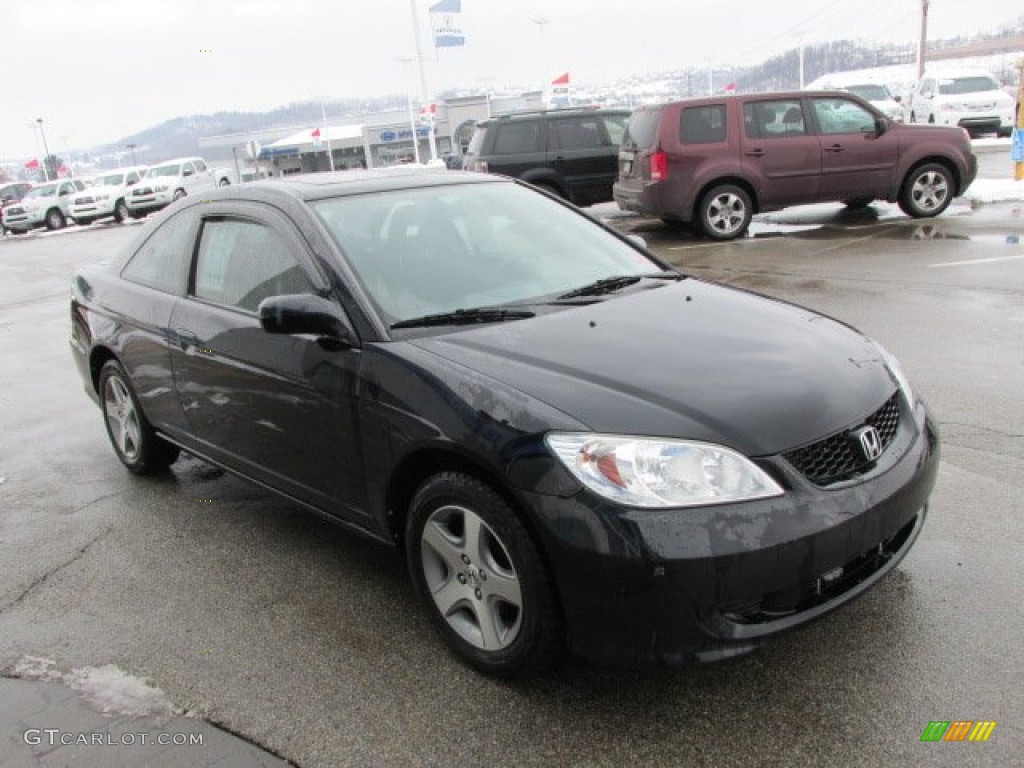 2004 Civic EX Coupe - Nighthawk Black Pearl / Gray photo #9