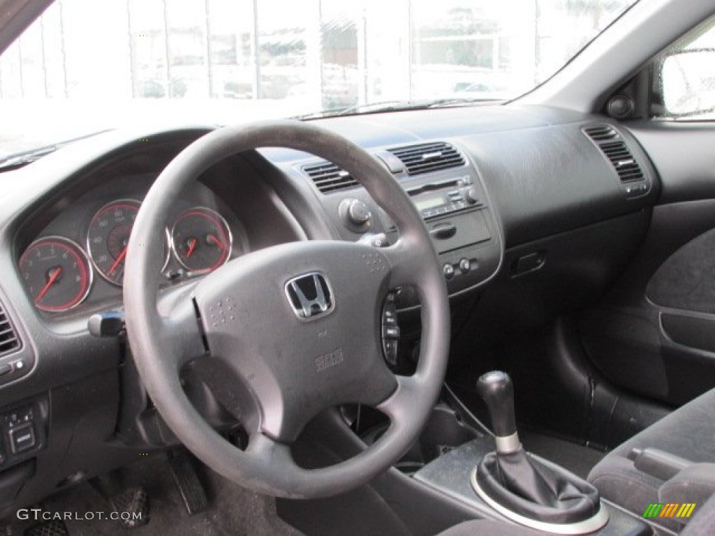 2004 Honda Civic EX Coupe Gray Dashboard Photo #76910829