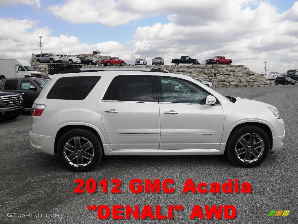 White Diamond Tricoat GMC Acadia