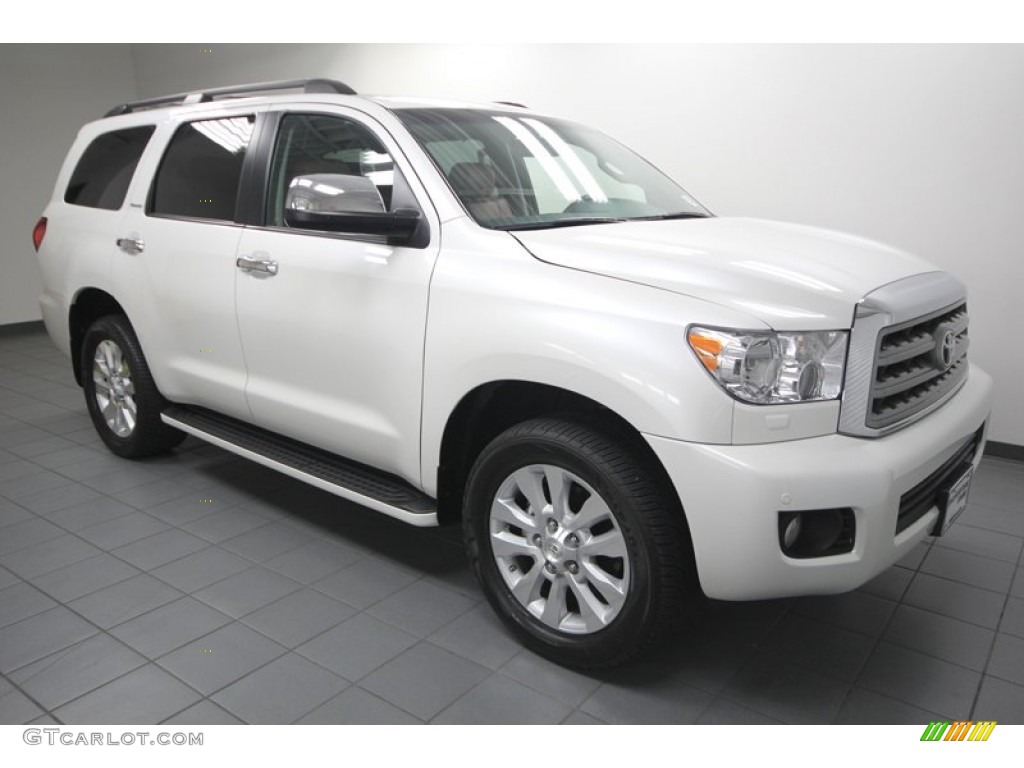 Blizzard White Pearl 2011 Toyota Sequoia Platinum 4WD Exterior Photo #76911504