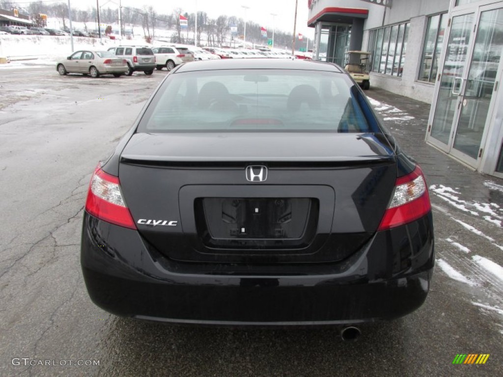 2010 Civic EX Coupe - Crystal Black Pearl / Black photo #4
