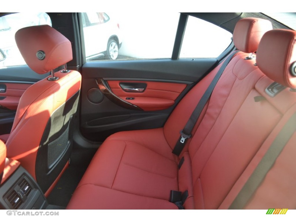 Coral Red/Black Interior 2013 BMW 3 Series 328i Sedan Photo #76912878