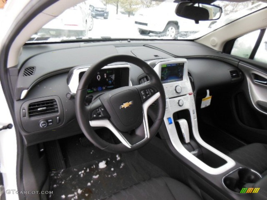 Jet Black/Ceramic White Accents Interior 2013 Chevrolet Volt Standard Volt Model Photo #76912885