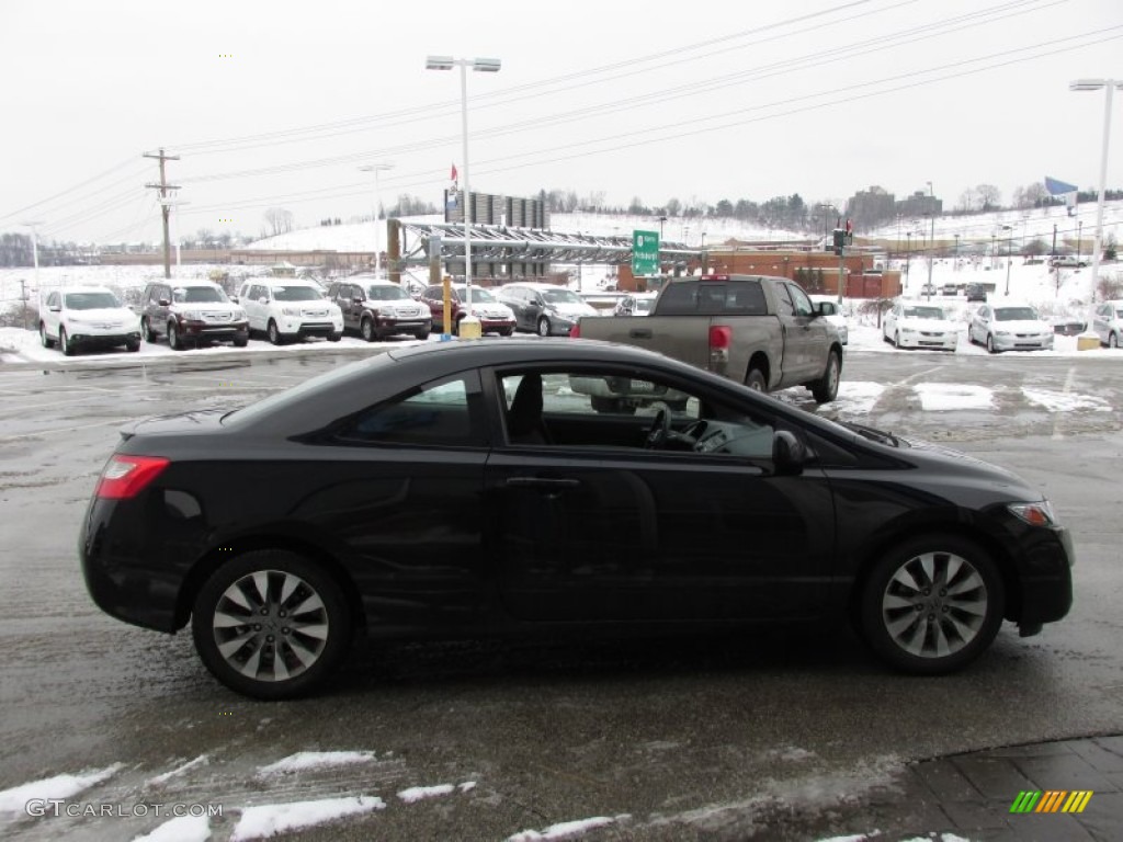 2010 Civic EX Coupe - Crystal Black Pearl / Black photo #6