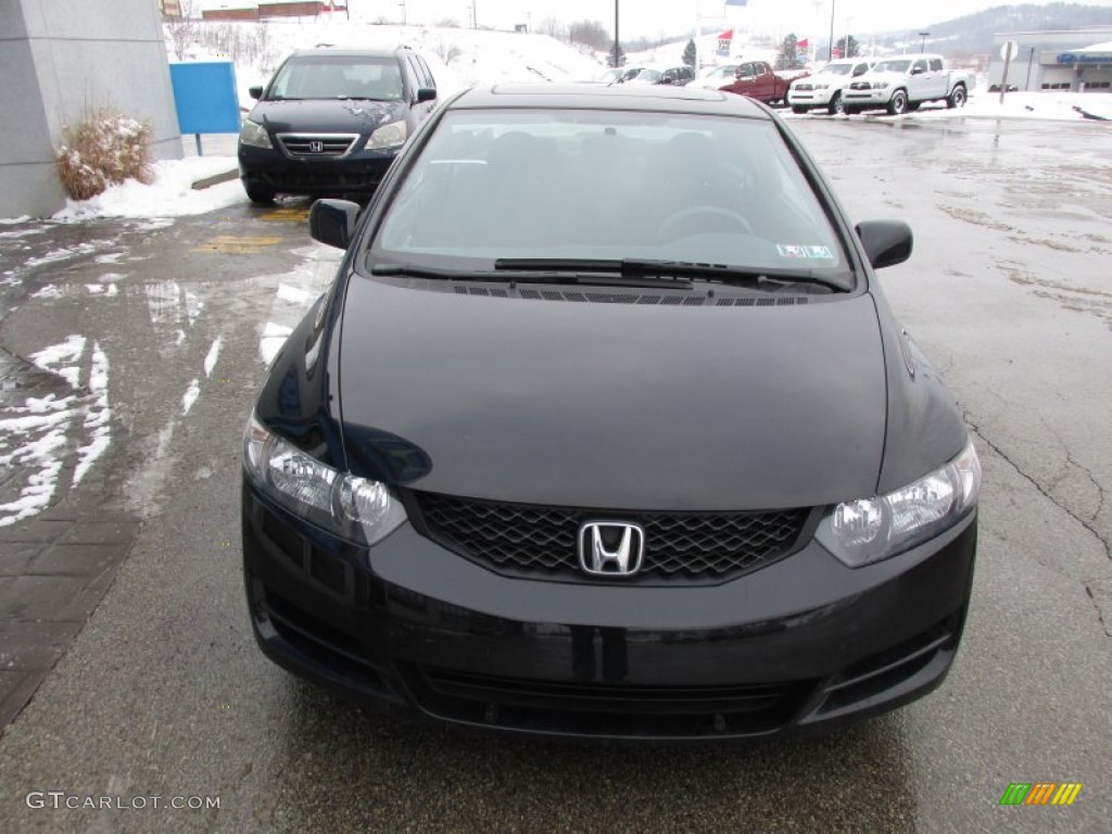 2010 Civic EX Coupe - Crystal Black Pearl / Black photo #8