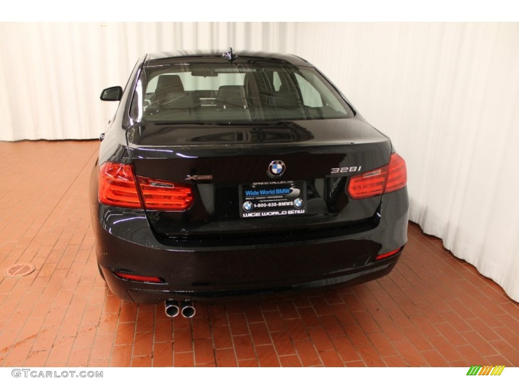 2013 3 Series 328i xDrive Sedan - Jet Black / Black photo #5