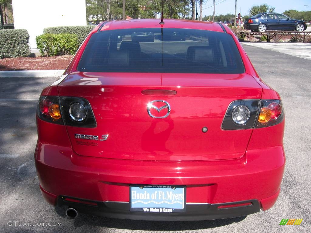 2005 MAZDA3 s Sedan - Velocity Red Mica / Black photo #8