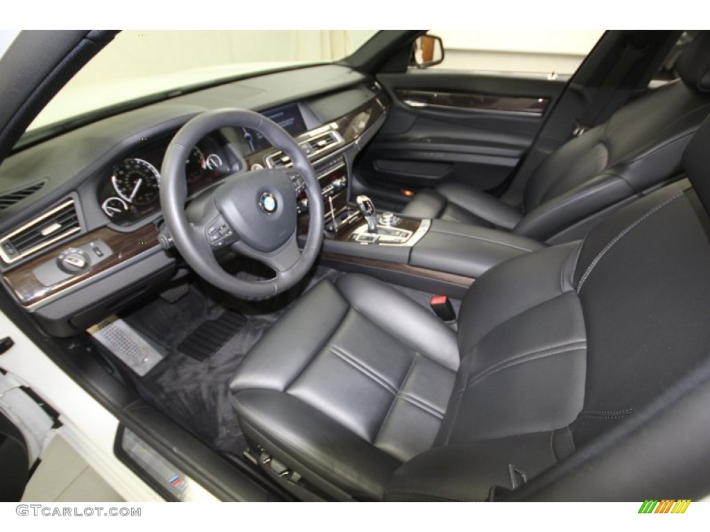 Black Nappa Leather Interior 2010 BMW 7 Series 750i Sedan Photo #76914229