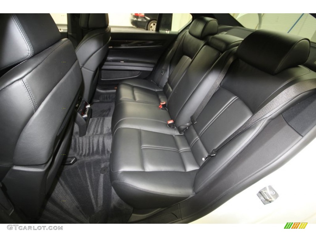 Black Nappa Leather Interior 2010 BMW 7 Series 750i Sedan Photo #76914243