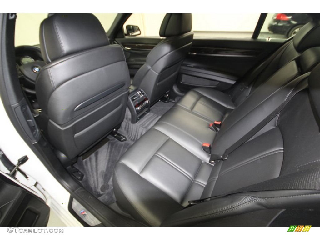 Black Nappa Leather Interior 2010 BMW 7 Series 750i Sedan Photo #76914617