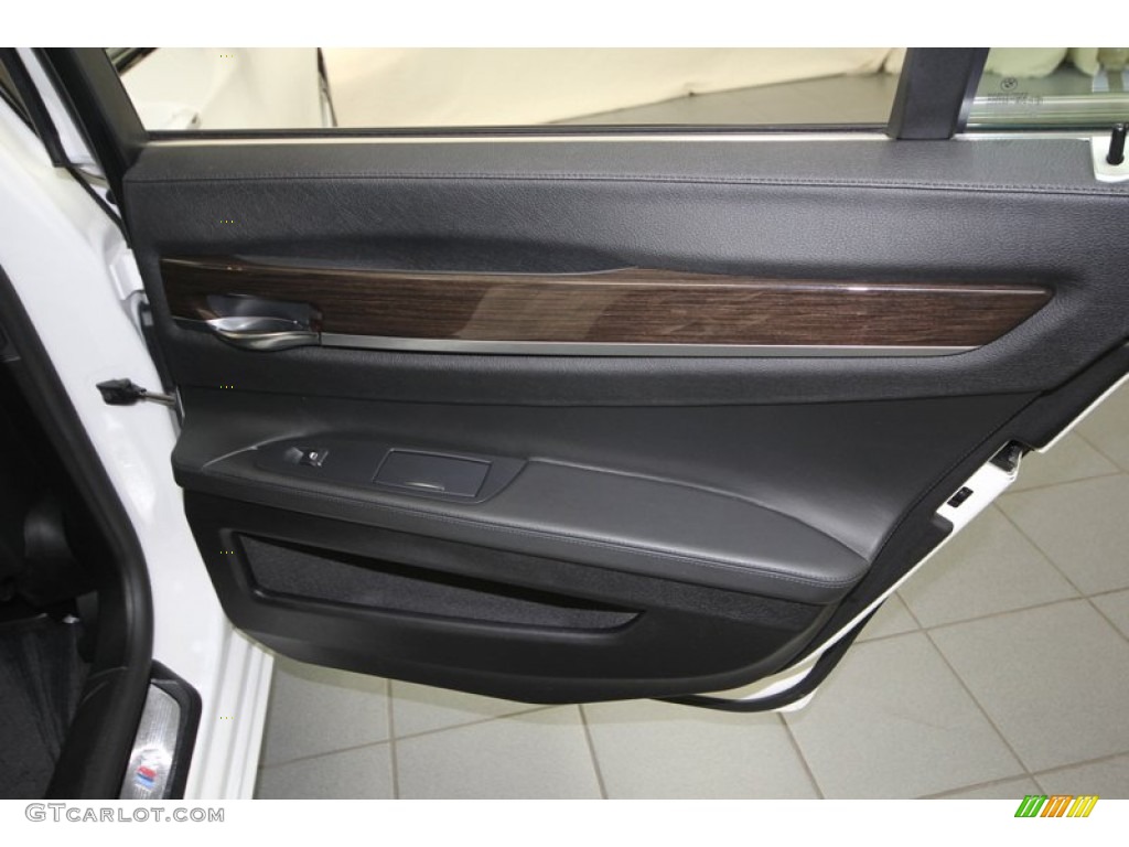 2010 BMW 7 Series 750i Sedan Black Nappa Leather Door Panel Photo #76914828