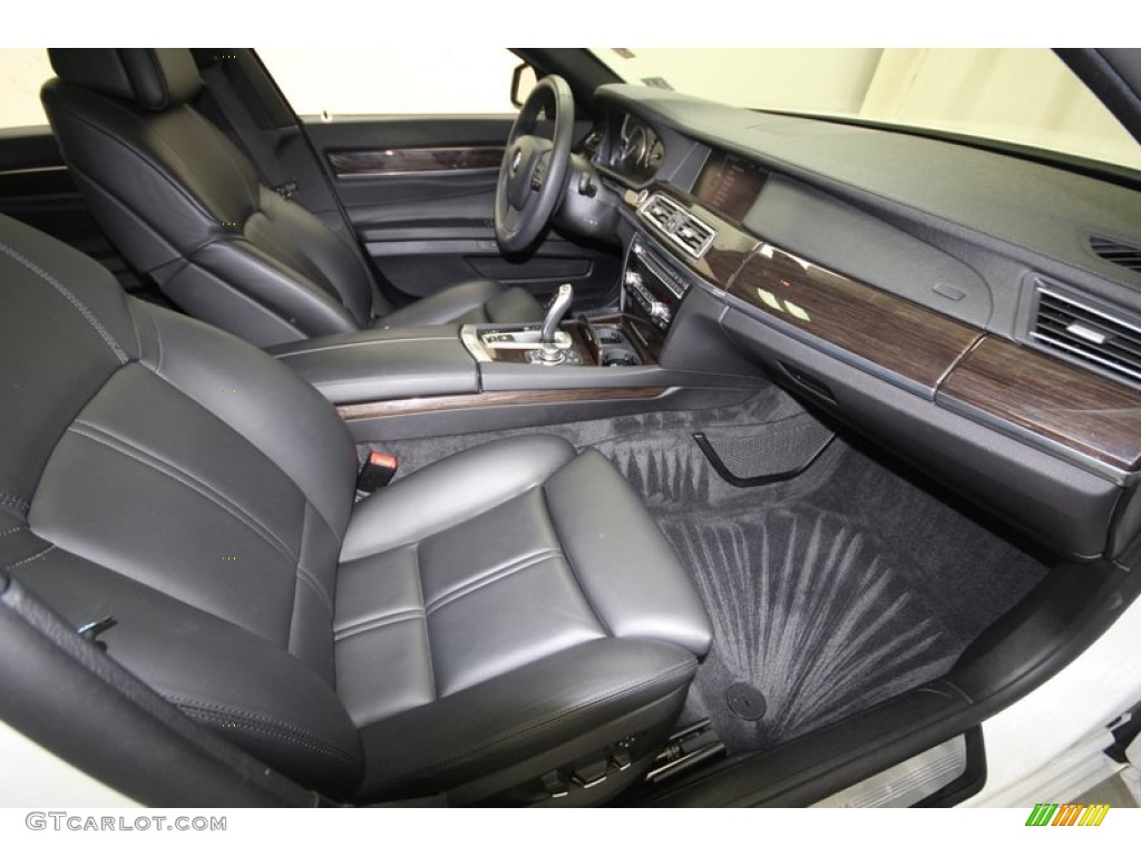 Black Nappa Leather Interior 2010 BMW 7 Series 750i Sedan Photo #76914873