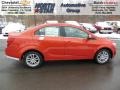 2013 Inferno Orange Metallic Chevrolet Sonic LT Sedan  photo #1