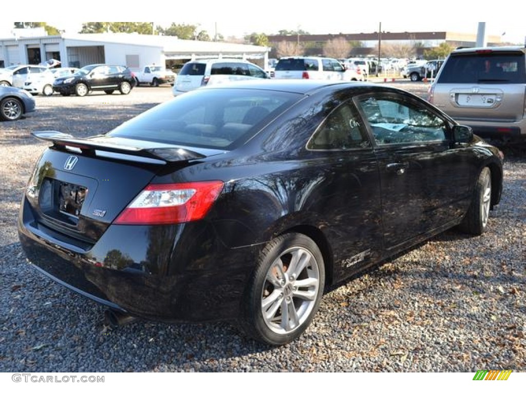 2007 Civic Si Coupe - Nighthawk Black Pearl / Black photo #4