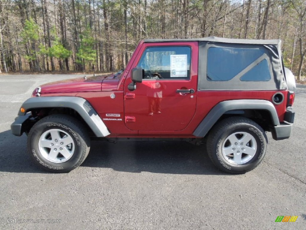 Deep Cherry Red Crystal Pearl 2011 Jeep Wrangler Sport S 4x4 Exterior Photo #76915642