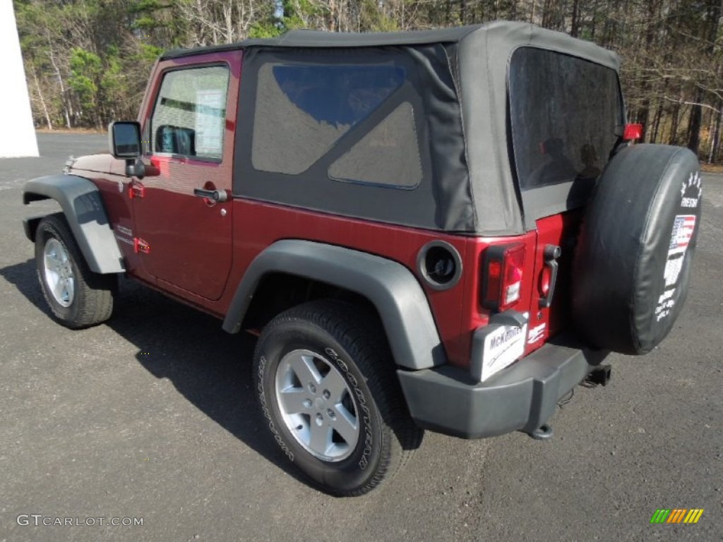 2011 Wrangler Sport S 4x4 - Deep Cherry Red Crystal Pearl / Black photo #4