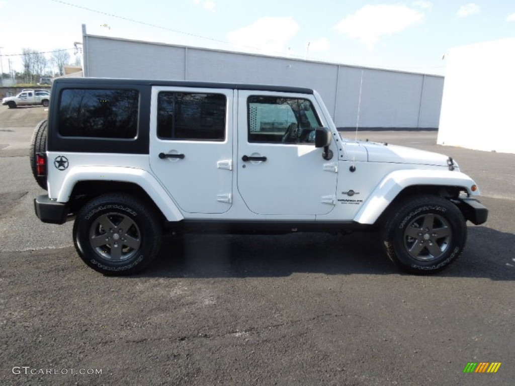 Bright White 2013 Jeep Wrangler Unlimited Oscar Mike Freedom Edition 4x4 Exterior Photo #76917630