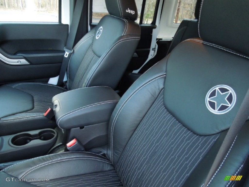 2013 Jeep Wrangler Unlimited Oscar Mike Freedom Edition 4x4 Front Seat Photo #76917708