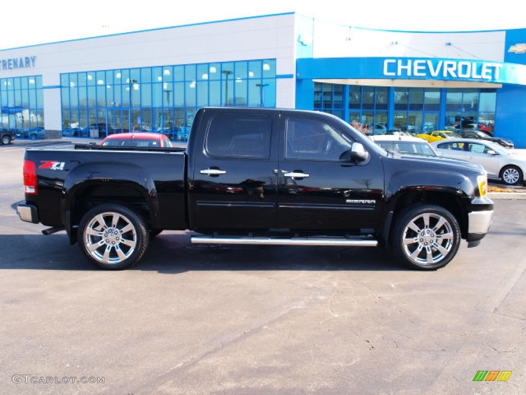 2012 Sierra 1500 SLE Crew Cab 4x4 - Carbon Black Metallic / Ebony photo #1